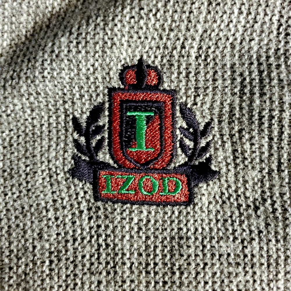 Vintage Izod oversize grey cardigan sweater